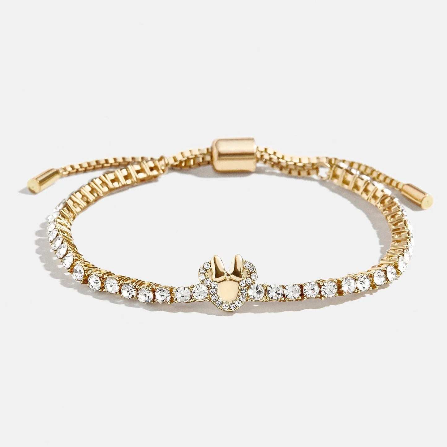 Minnie Mouse Disney Tennis Bracelet - Gold/Pavé