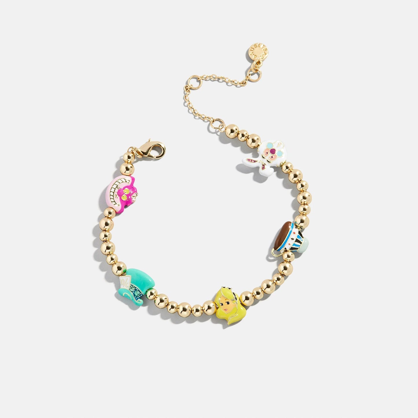 Disney Alice in Wonderland Pisa Charm Bracelet - Gold/Multi