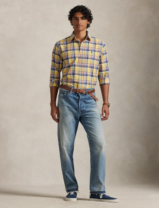 Polo Ralph Lauren - Custom Fit Tattersall Oxford Shirt - Multi Yellow/Pink
