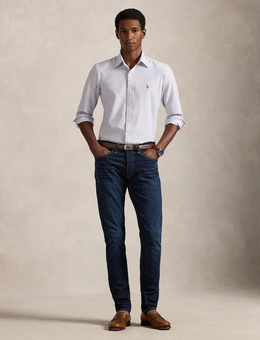 Polo Ralph Lauren - Oxford Shirt - Stripe - Thistle & White