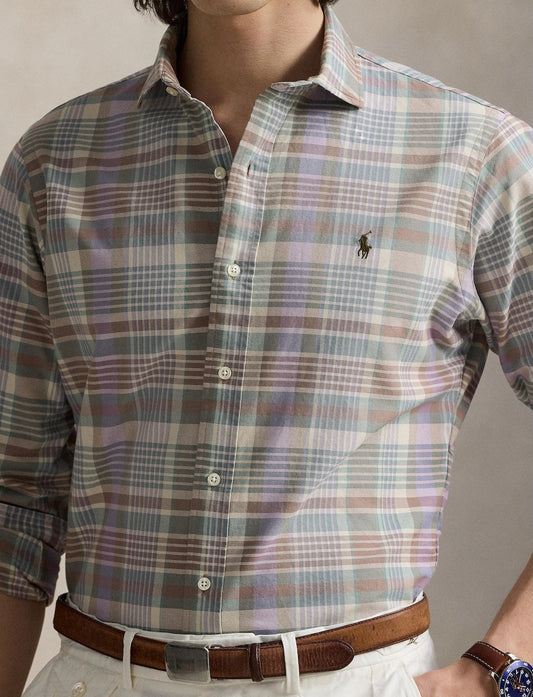 Polo Ralph Lauren - Tattersall Oxford Shirt - Check - Khaki Green Multi