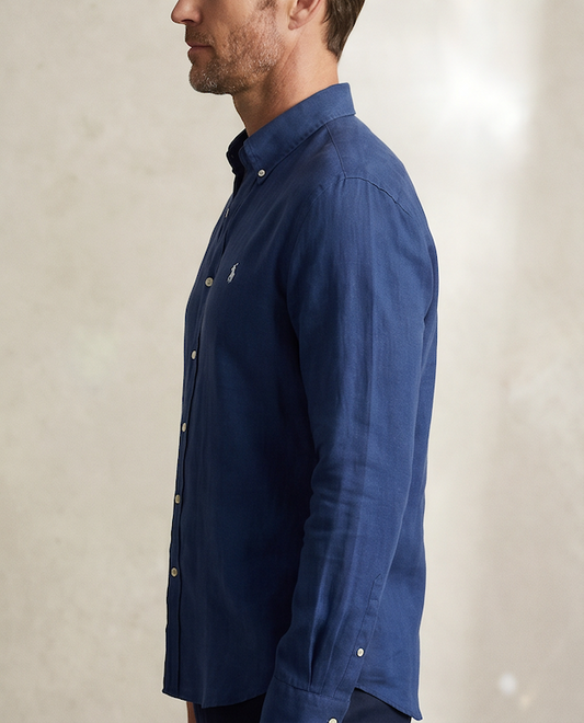 Polo Ralph Lauren - Linen Shirt - Navy with White Pony