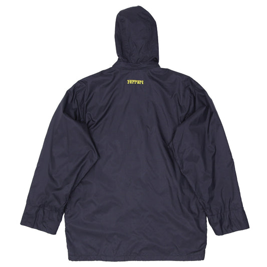 Mens Ferrari Hooded Full Zip Windbreaker Jacket Black