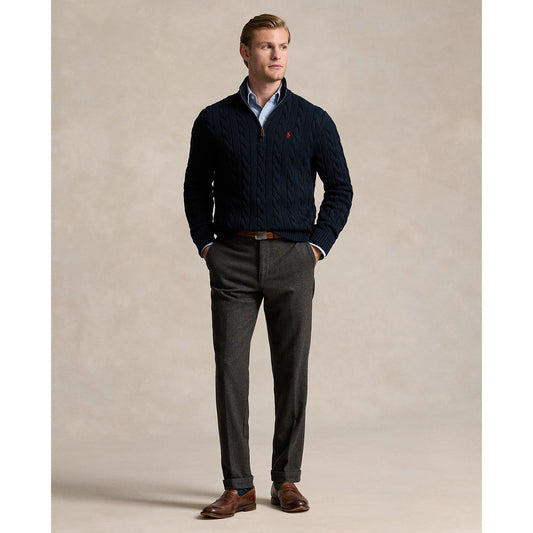 Polo Ralph Lauren - Cable Knit Quarter Zip Sweater - Hunter Navy