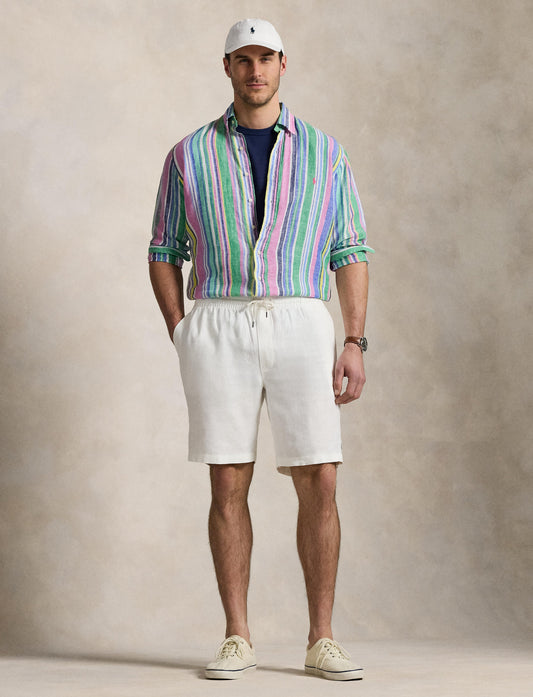 Polo Ralph Lauren - Linen Shirt - Big & Tall - Green Pink Multi