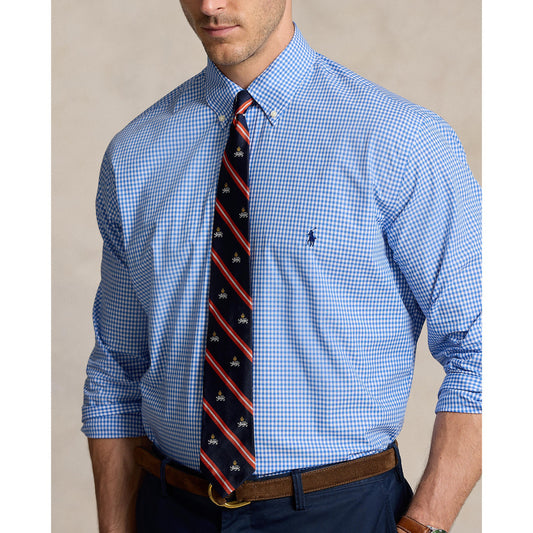 Polo Ralph Lauren - Poplin Stretch Shirt - Gingham - Big & Tall Sizes - Blue & White
