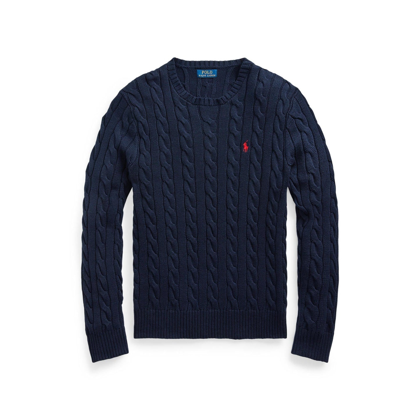 Polo Ralph Lauren - Cotton Cable Knit Crewneck Sweater - Navy