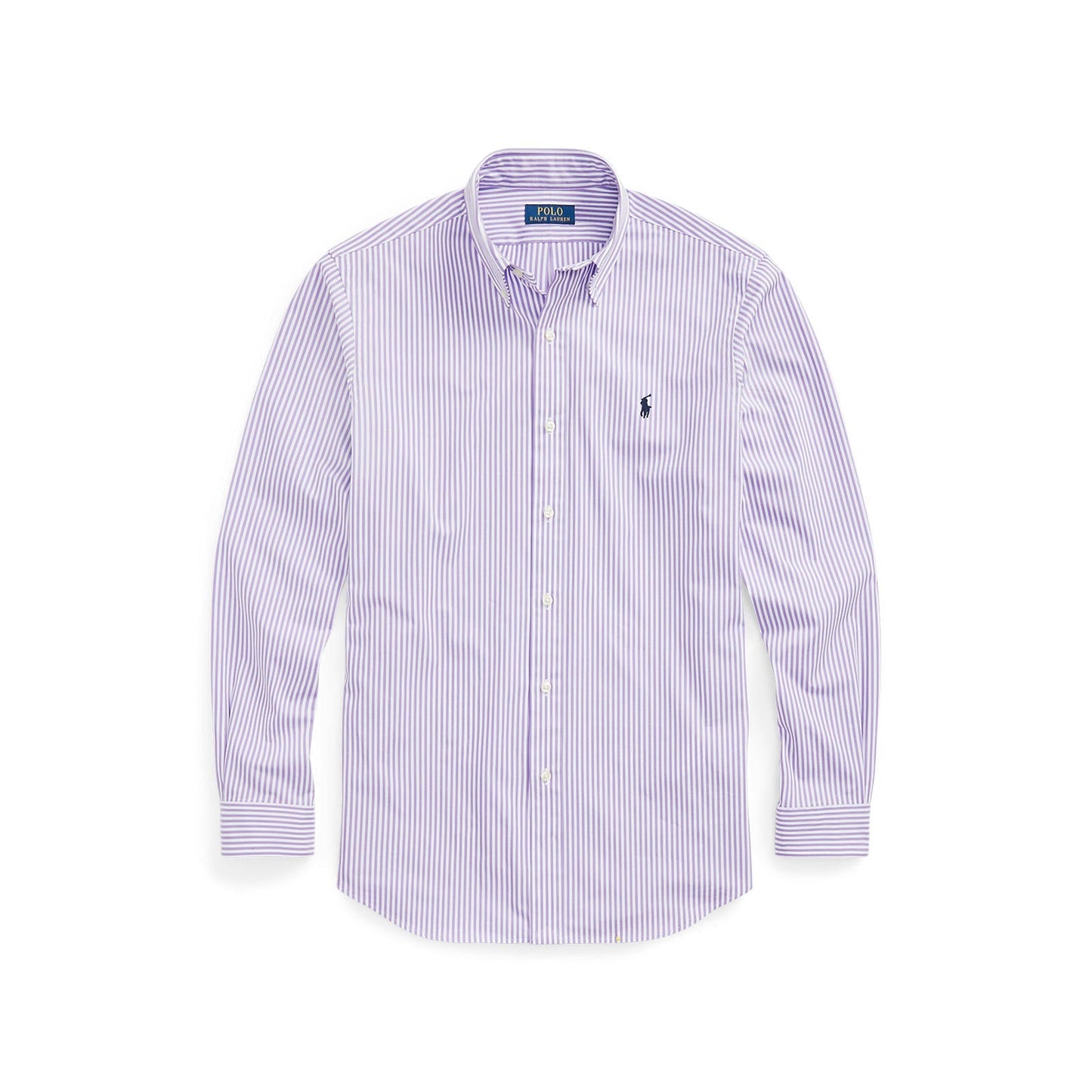 Polo Ralph Lauren - Stretch Poplin Shirt - Stripe - Lavender & White