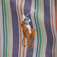 Polo Ralph Lauren - Oxford Shirt - Stripe - Purple, Orange Multi