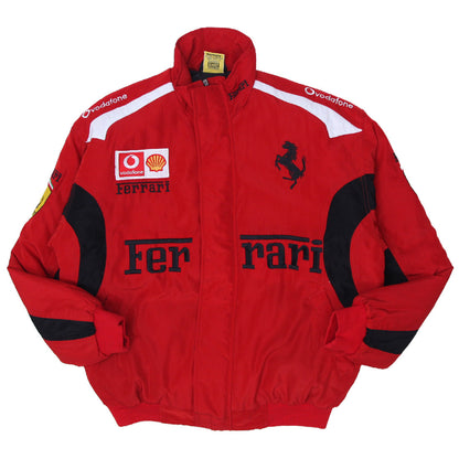 Mens Ferrari F1 Full Zip Racing Jacket Red