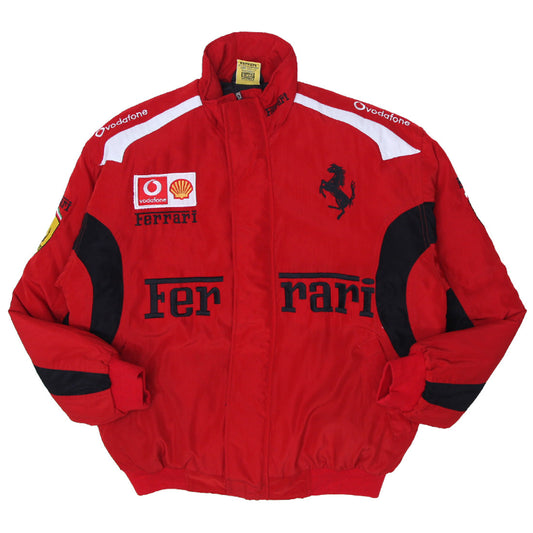 Mens Ferrari F1 Full Zip Racing Jacket Red