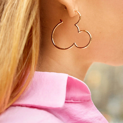 Mickey Mouse Disney Outline Hoop Earrings - Mickey Mouse