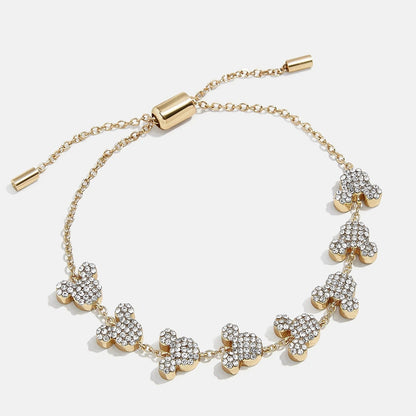 Mickey Mouse Disney Pavé Pull-Tie Bracelet