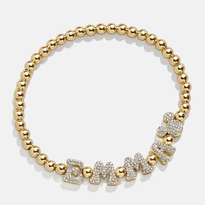 Disney Mickey Mouse Pisa Custom Bracelet - Gold/Pavé
