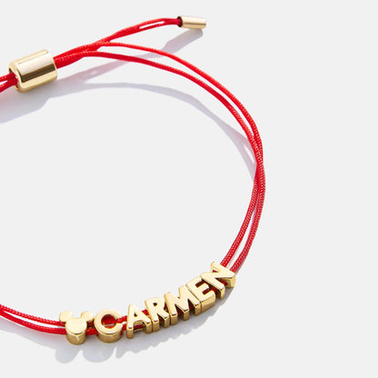 Disney Mickey Mouse Custom Cord Bracelet - Red