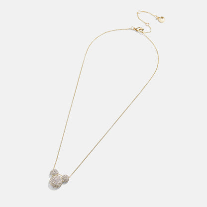 Mickey Mouse Disney Pavé Pendant Necklace - Gold/Pavé