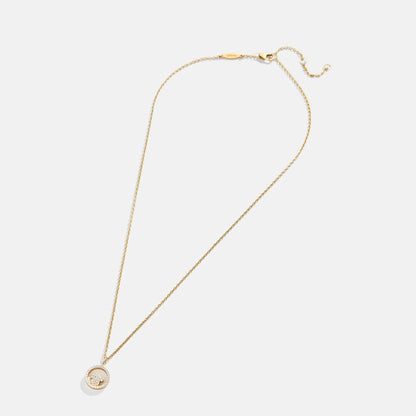 Disney Mickey Mouse 18K Gold Plated Sterling Silver Outline Pendant Necklace - Gold/Pavé