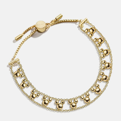 Disney Mickey Mouse Repeating Slider Bracelet - Gold