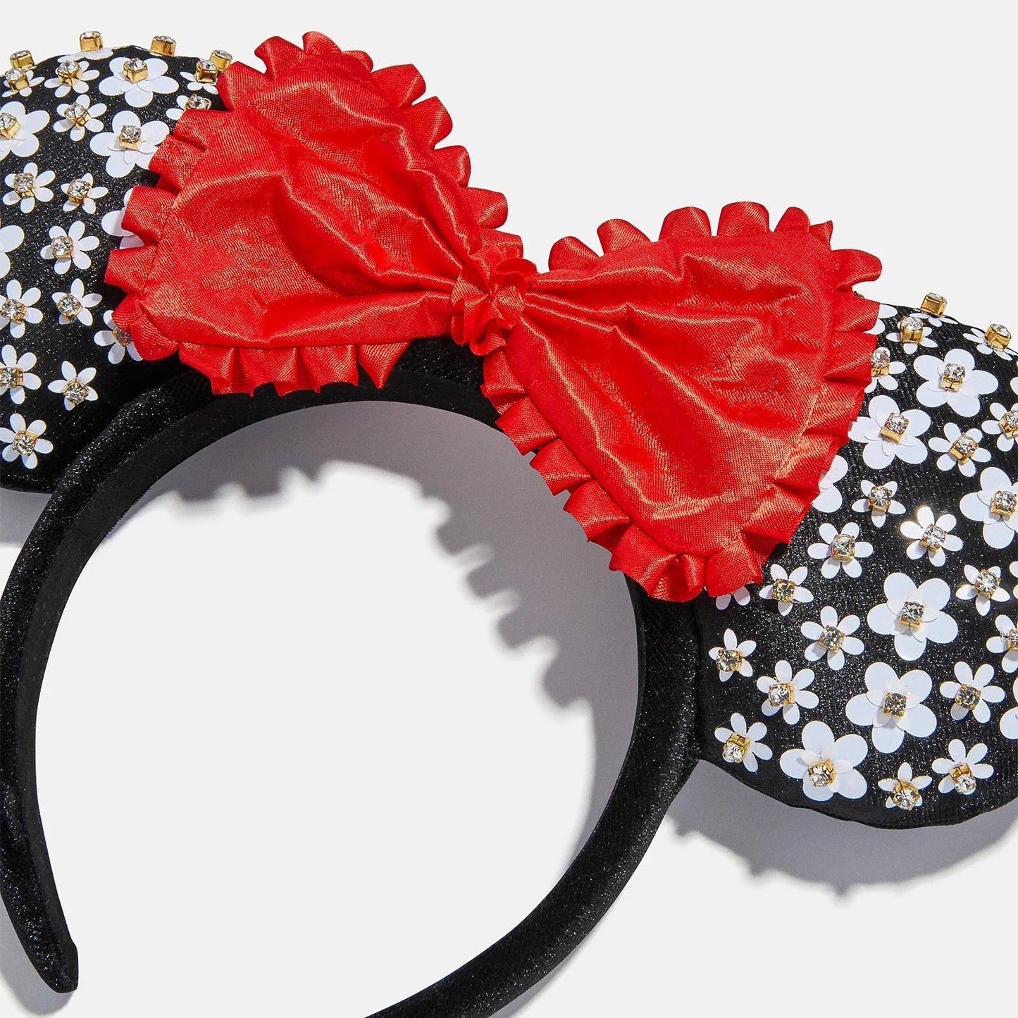 Disney Minnie Mouse White Floral Ears Headband - Minnie Mouse White Floral Ears