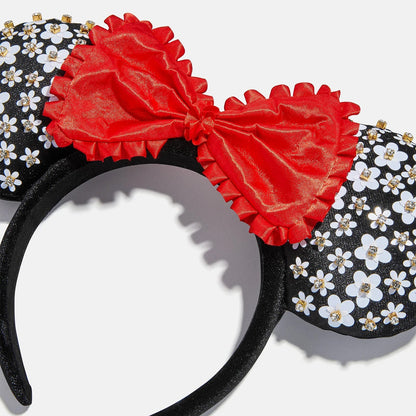 Disney Minnie Mouse White Floral Ears Headband - Minnie Mouse White Floral Ears