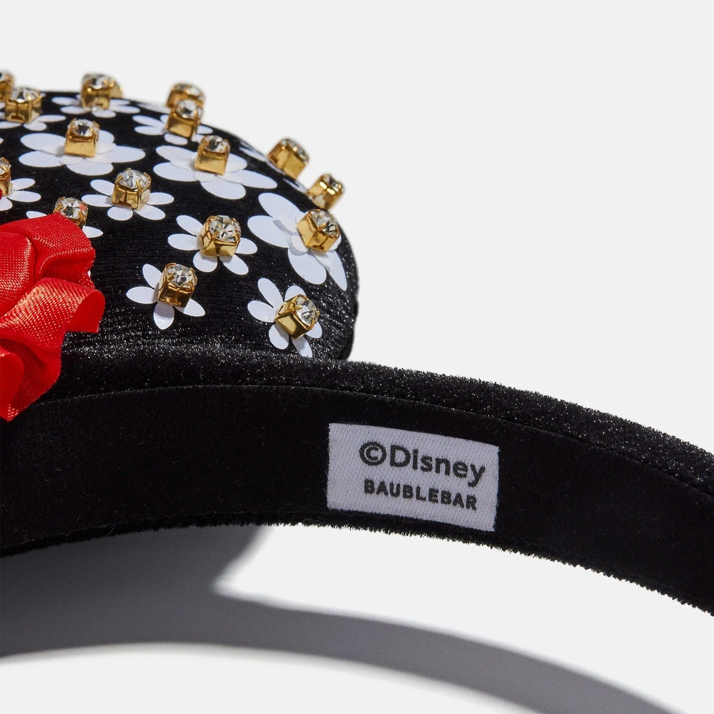 Disney Minnie Mouse White Floral Ears Headband - Minnie Mouse White Floral Ears