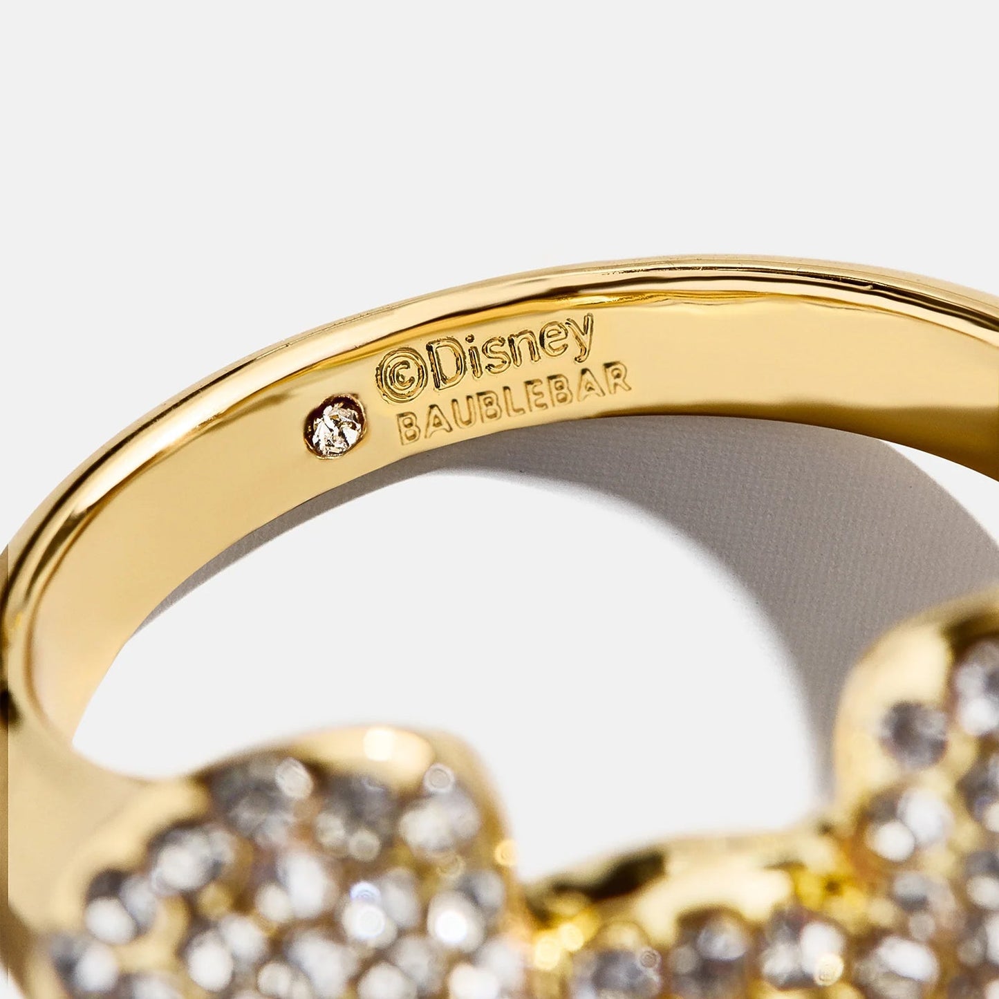 Disney Mickey Mouse Pavé Bubble Ring - Gold/Pavé