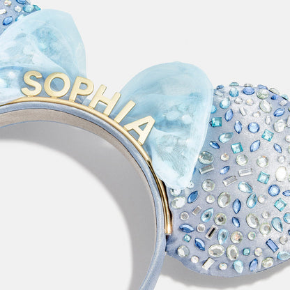 Disney Minnie Mouse Crystal Blue Custom Ears Headband - Minnie Mouse Crystal Blue Custom Ears