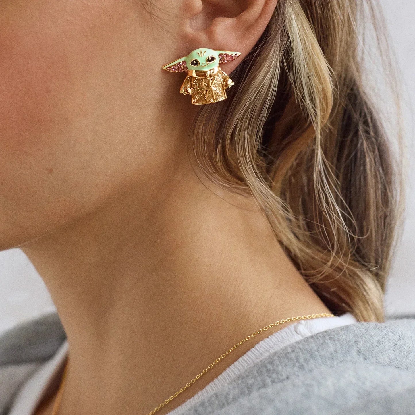 STAR WARS™ GROGU™ Earrings - Gold/Green