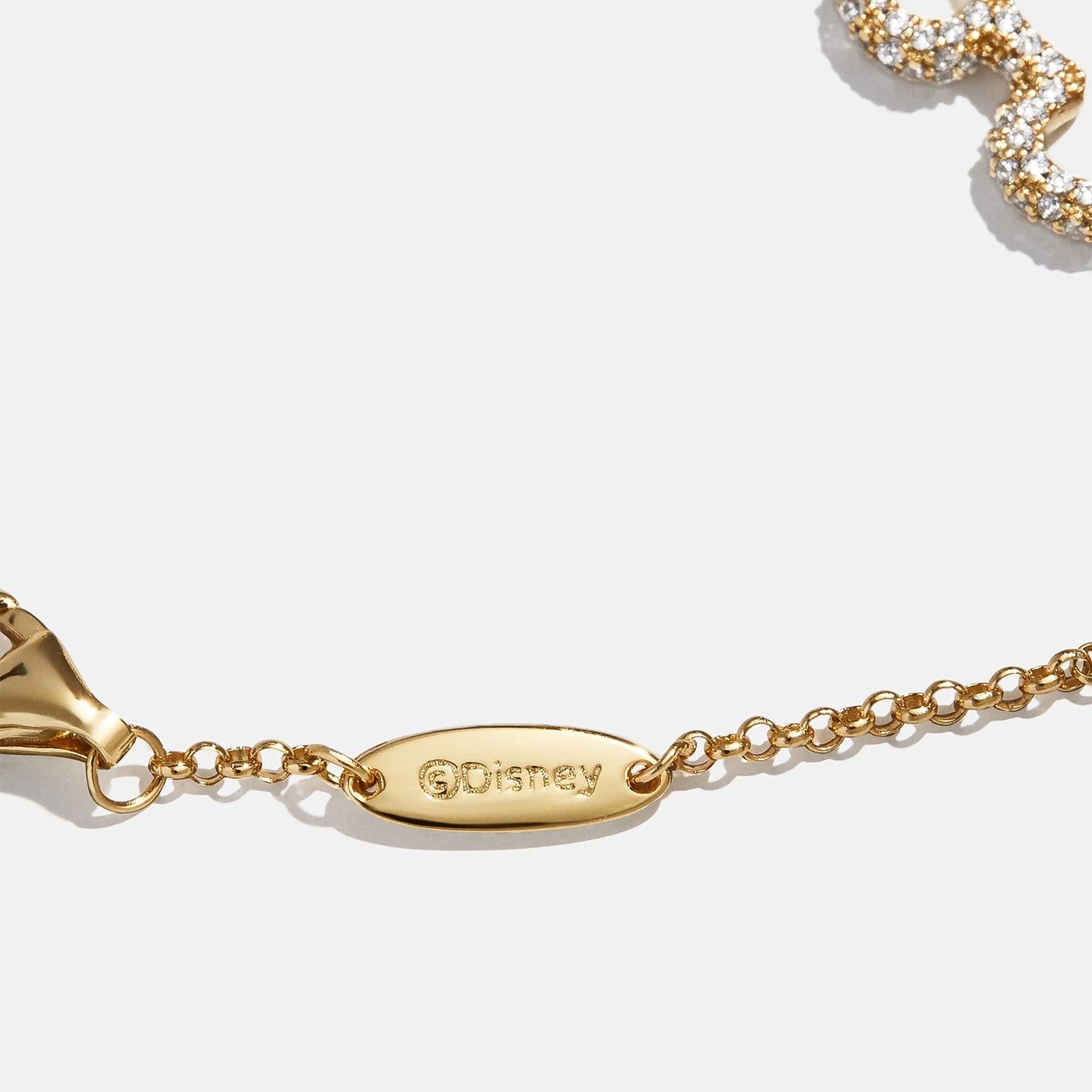 Disney Mickey Mouse 18K Gold Plated Sterling Silver Pavé Bracelet - Gold/Pavé