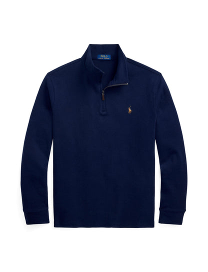 Polo Ralph Lauren - Premium Estate-Rib Knit Quarter Zip Jumper - Navy