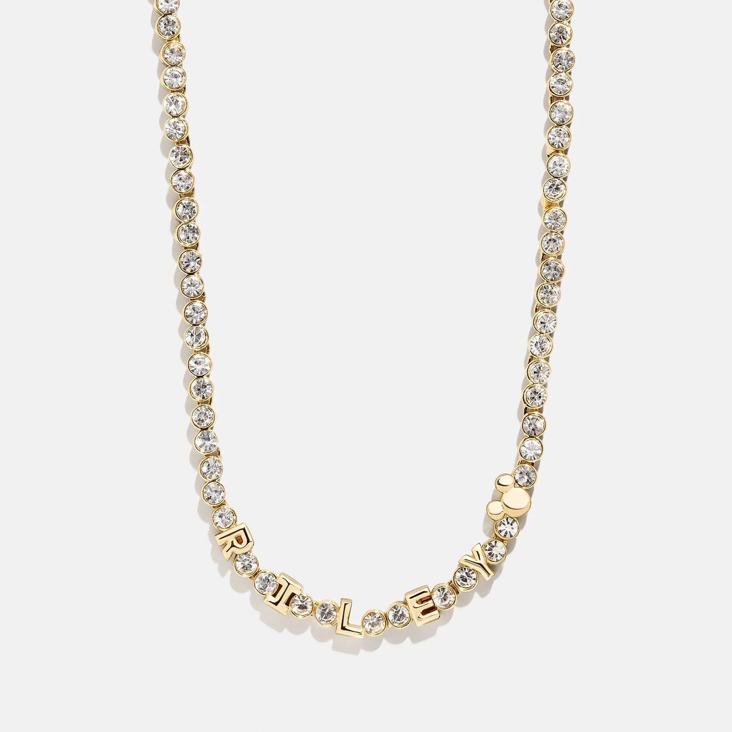 Disney Mickey Mouse Bezel Custom Tennis Necklace - Gold/Pavé