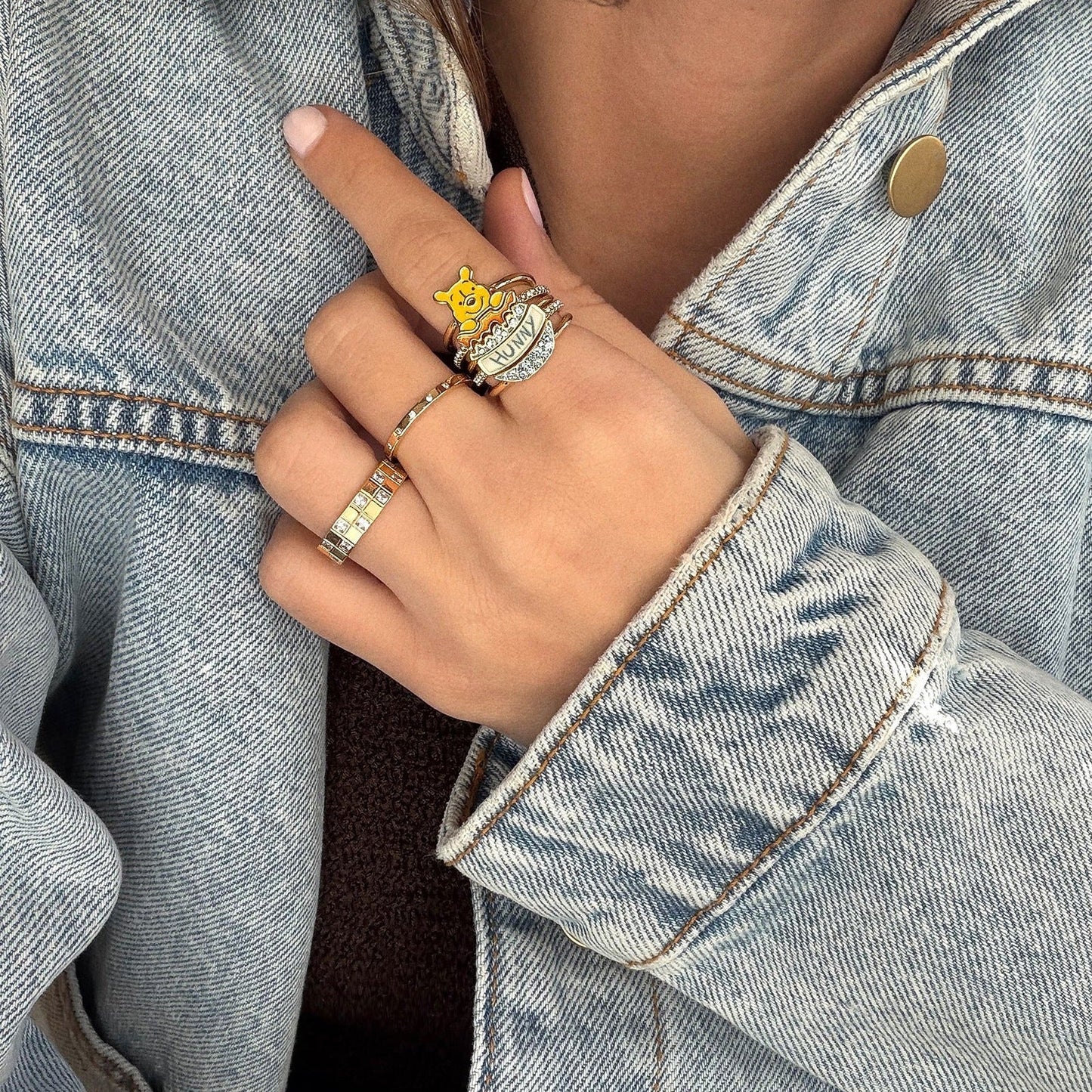 Disney Winnie the Pooh Ring Set - Gold