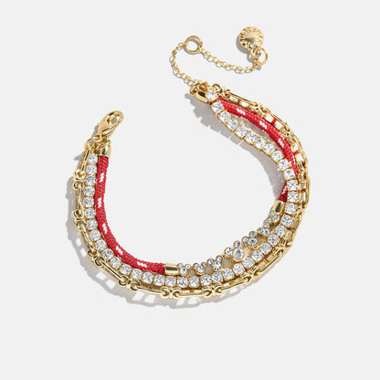 Disney Mickey Mouse Layered Bracelet - Gold/Red
