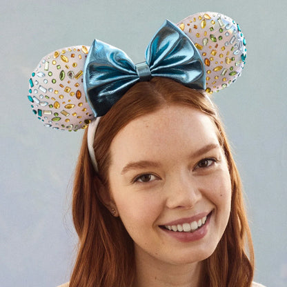 Disney Minnie Mouse Blue Iridescent Headband - Minnie Mouse Blue Iridescent Ears