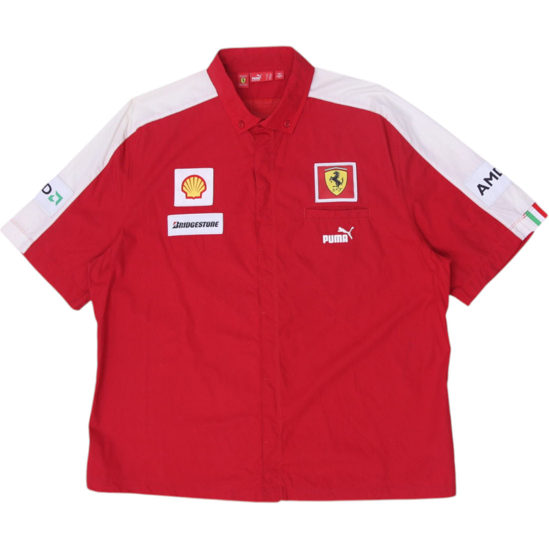 Mens Puma Ferrari Shirt Red Racing Team Logo Short Sleeve XXL