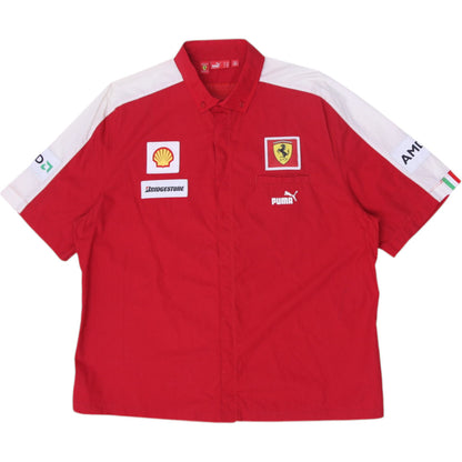 Mens Puma Ferrari Shirt Red Racing Team Logo Short Sleeve XXL