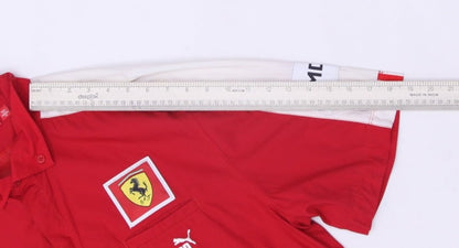 Mens Puma Ferrari Shirt Red Racing Team Logo Short Sleeve XXL