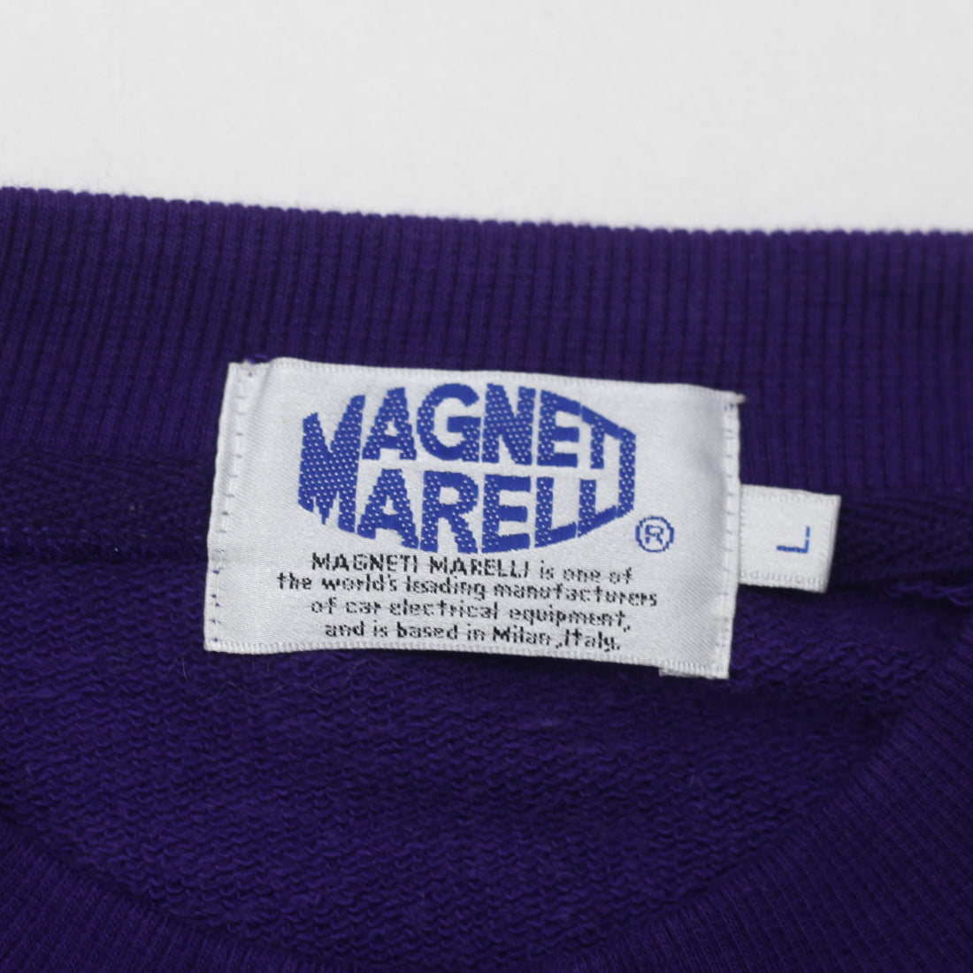 Vintage Ferrari Maranello Purple Embroidered Crewneck Sweatshirt by Magneti Marelli 1990's Size L