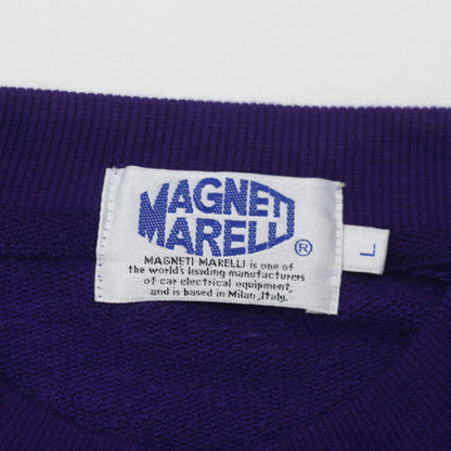 Vintage Ferrari Maranello Purple Embroidered Crewneck Sweatshirt by Magneti Marelli 1990's Size L