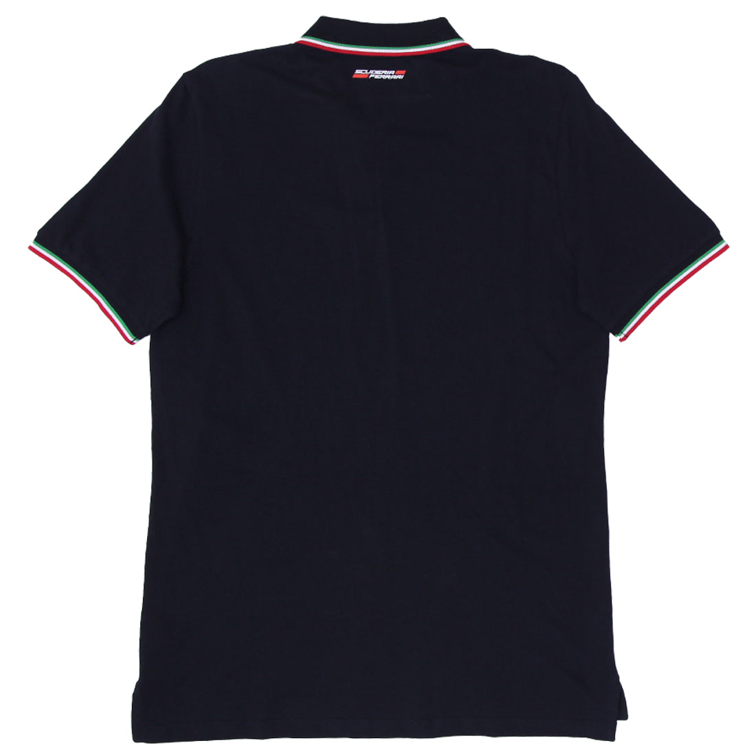 Mens Ferrari Logo Black Polo T-Shirt