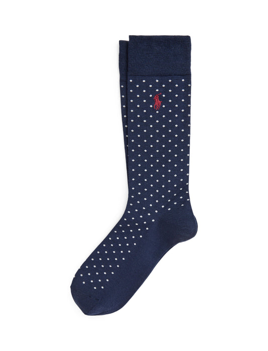Polo Ralph Lauren - Merino Wool Dot Dress Sock - Navy