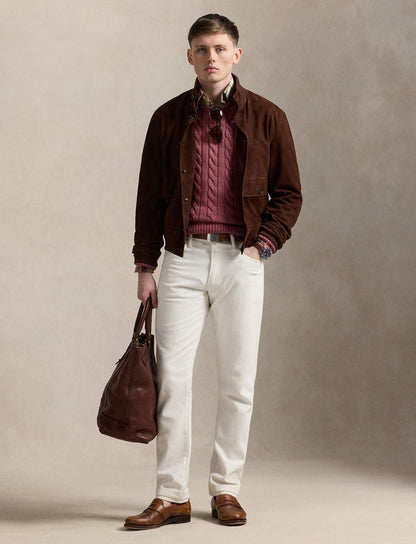 Polo Ralph Lauren - Cotton Cable Knit Crewneck Jumper - Prune Juice