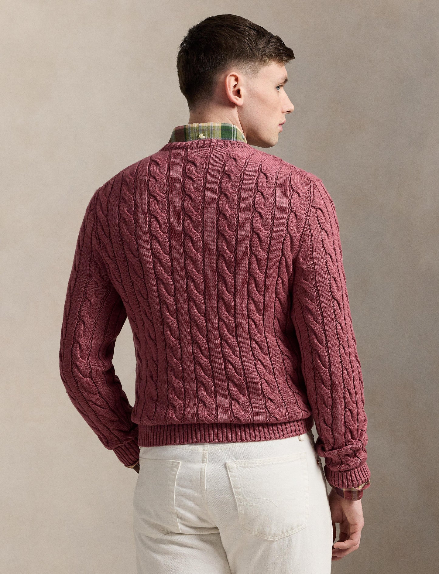 Polo Ralph Lauren - Cotton Cable Knit Crewneck Jumper - Prune Juice