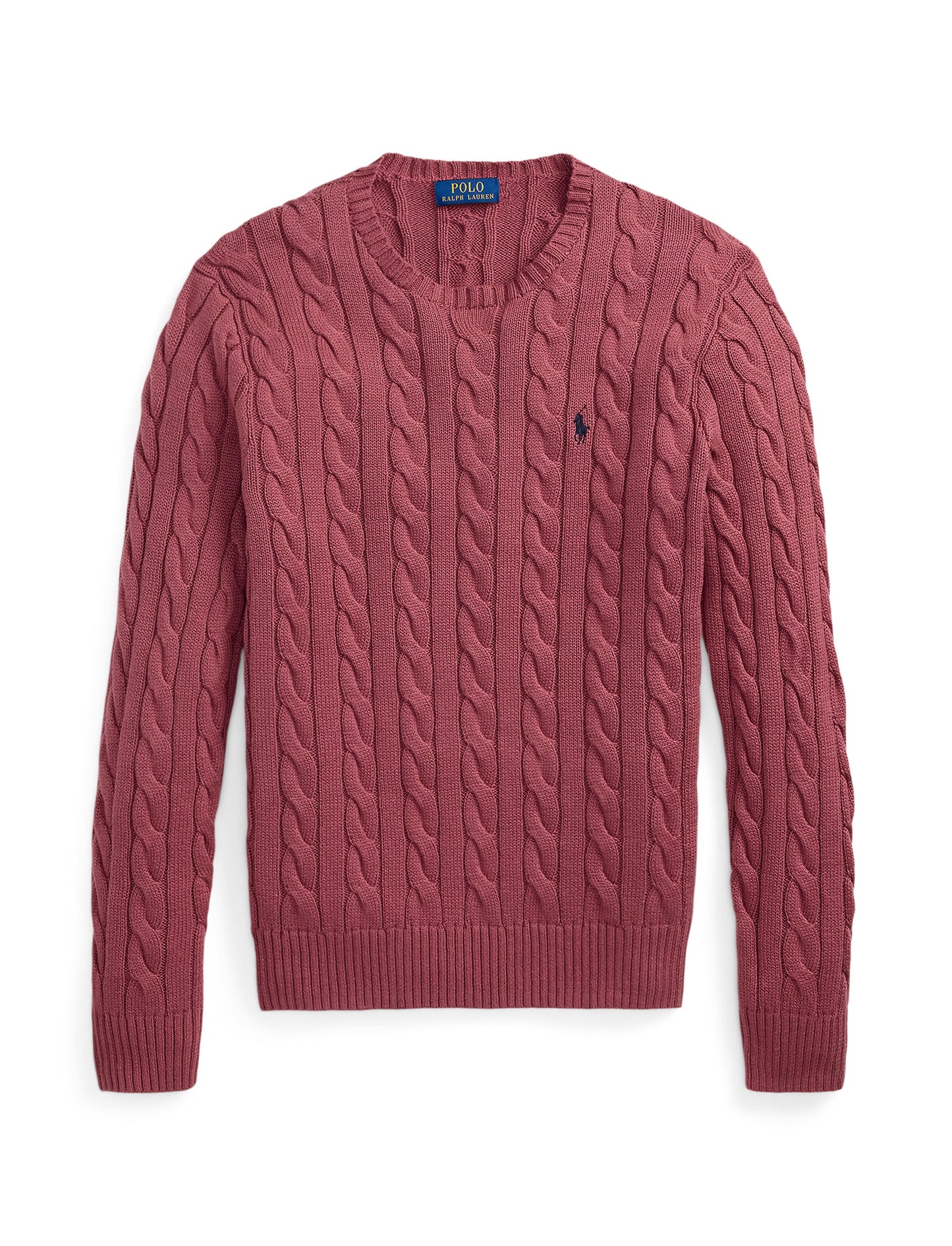 Polo Ralph Lauren - Cotton Cable Knit Crewneck Jumper - Prune Juice