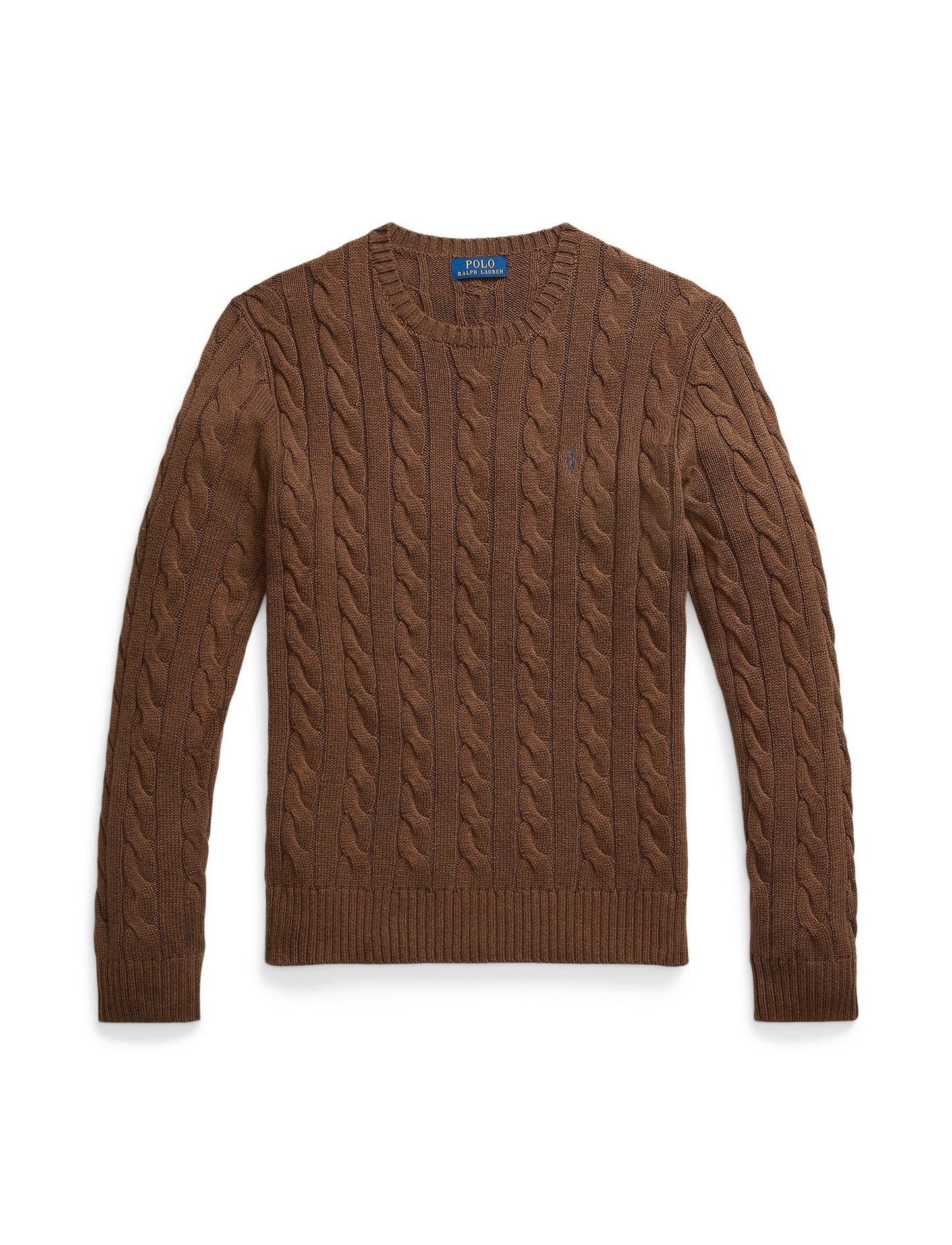 Polo Ralph Lauren - Cotton Cable Knit Crewneck Jumper - Coffee Brown