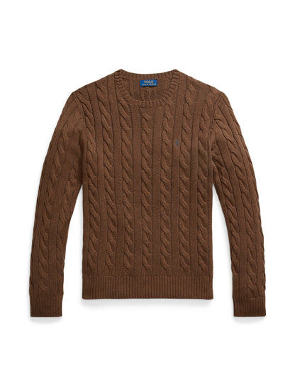 Polo Ralph Lauren - Cotton Cable Knit Crewneck Jumper - Coffee Brown