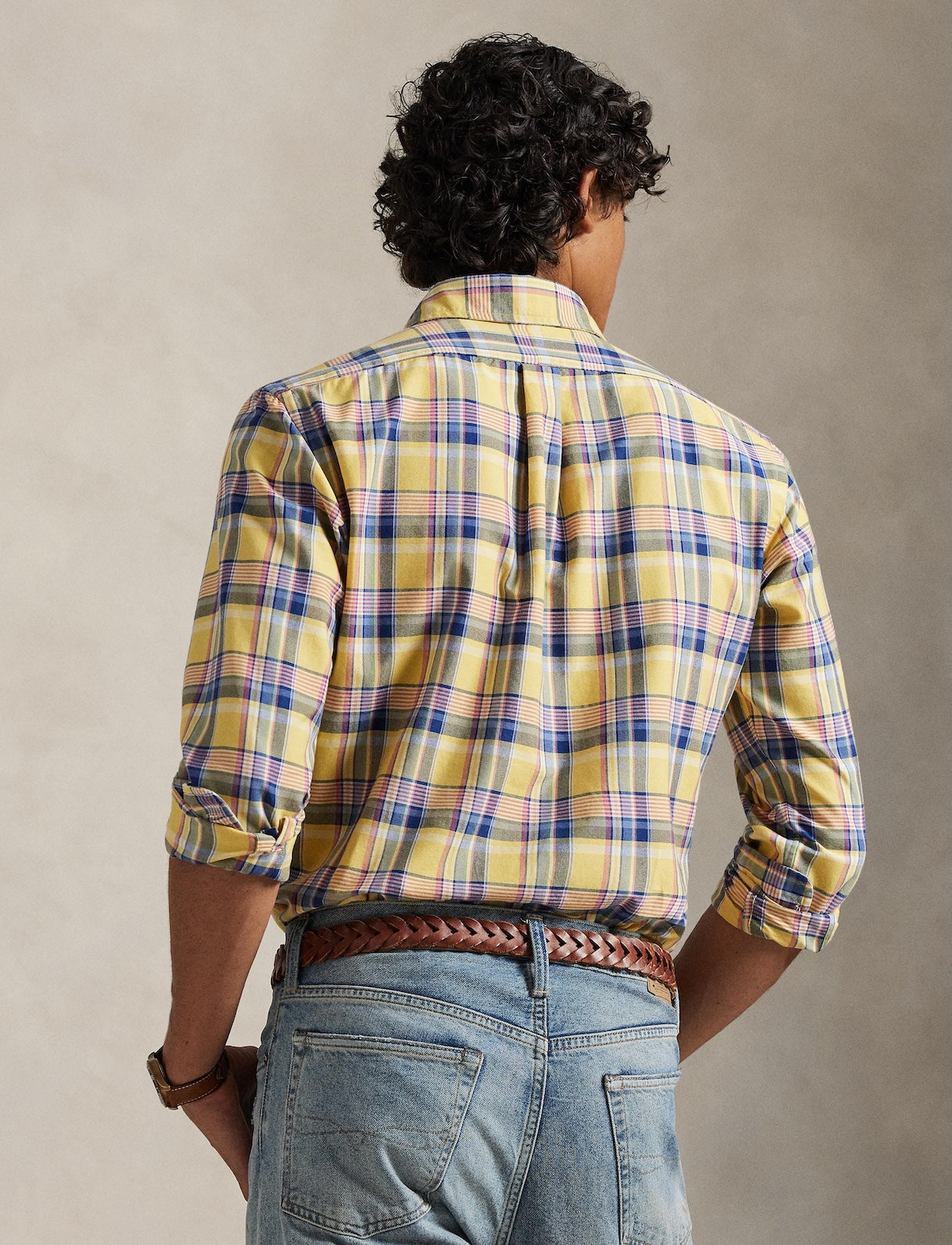 Polo Ralph Lauren -  Custom Fit Tattersall Oxford Shirt - Multi Yellow/Pink