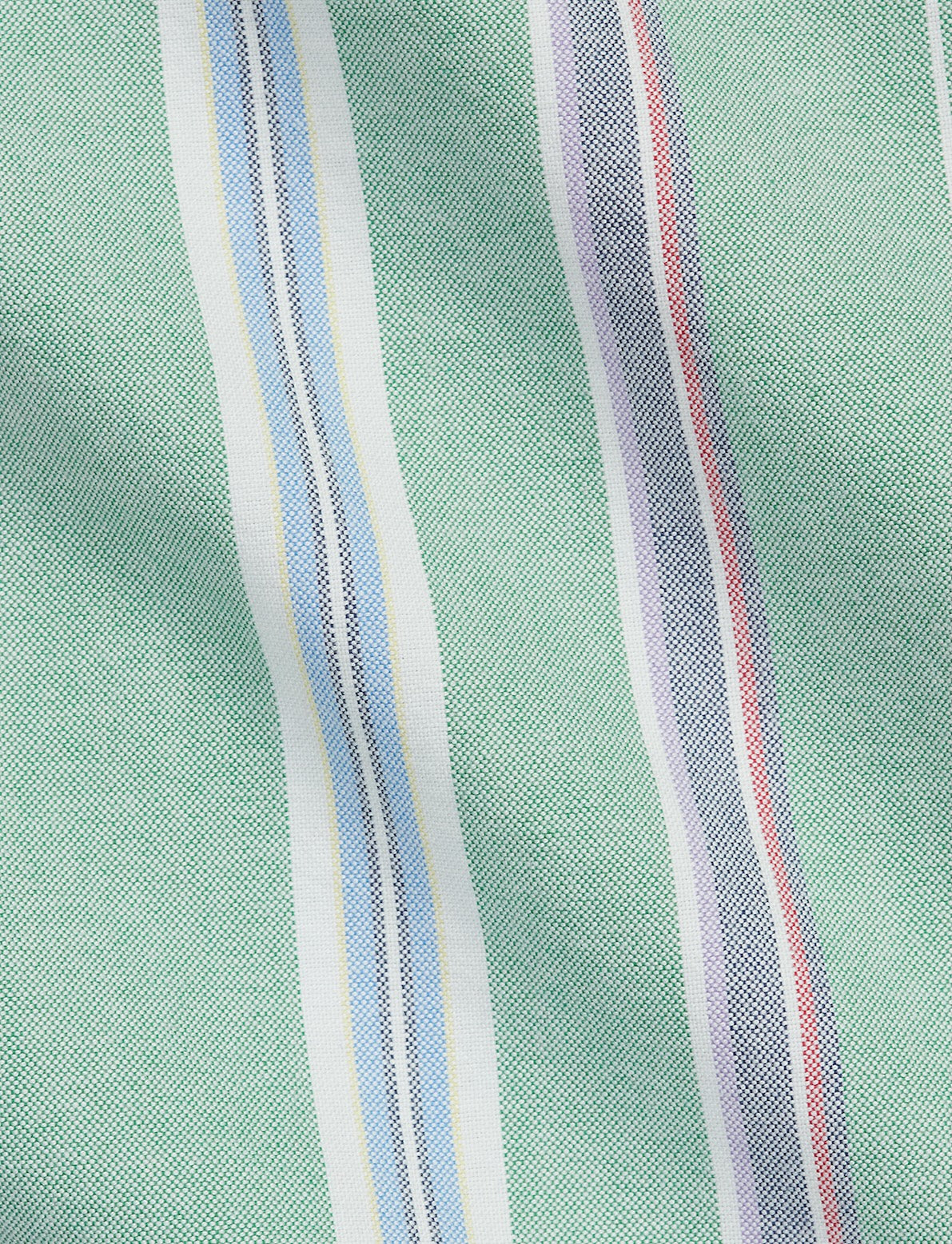 Polo Ralph Lauren - Custom Fit Striped Oxford Shirt - Striped - Multi Green/Purple
