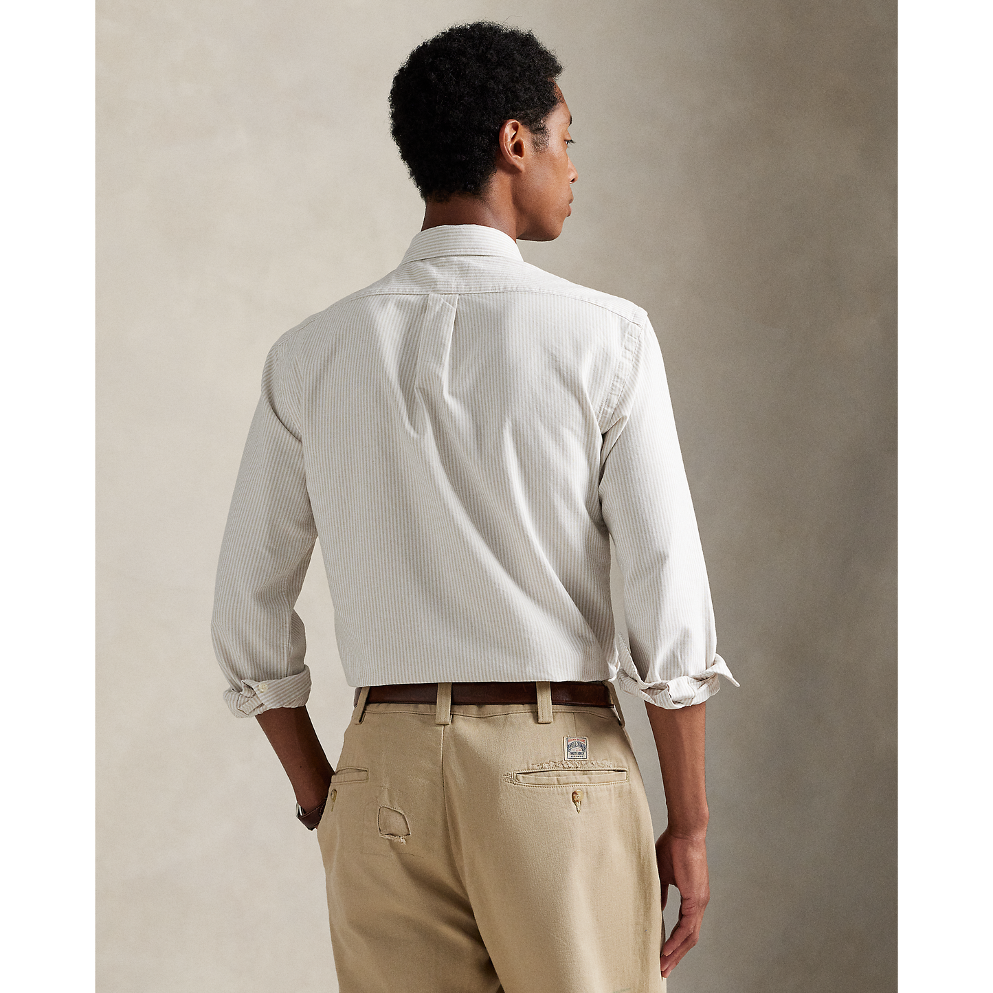 Polo Ralph Lauren - Classic Fit Oxford Shirt - Beige white