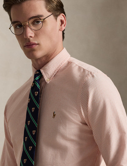 Polo Ralph Lauren - Oxford Shirt - Stripe - Custom Fit - Peach/White